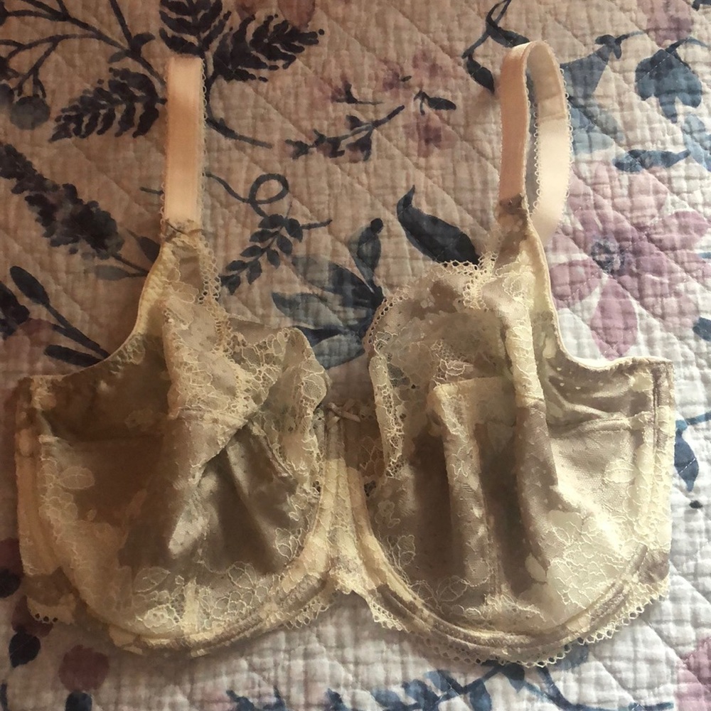 Panache White/Beige Lace Soft Cup